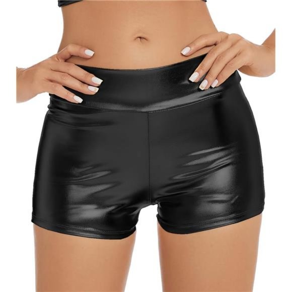 Metallic Rave Booty Shorts - Picture 2 of 5